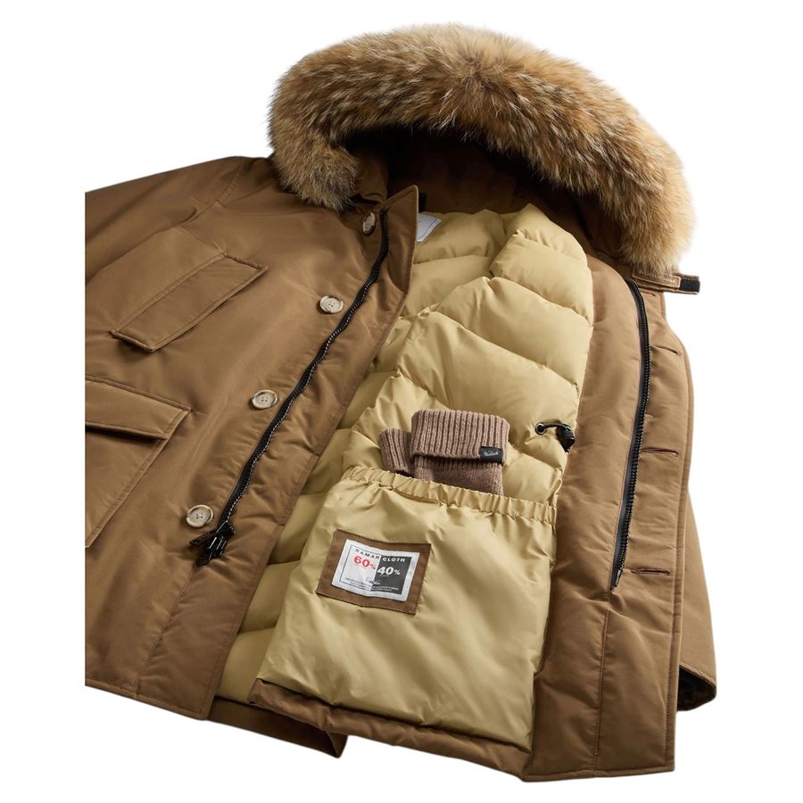 Arctic Parka in Ramar Cloth con pelliccia removibile da uomo Woolrich | CFWOOU0482CFE